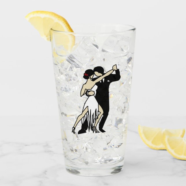 Tango Dancers Glas (Vorderseite Ice)