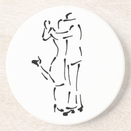 Tango Dancers Ink Brush Design Untersetzer