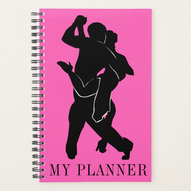 Tango Dancers Planner Pink oder Farbe auswählen Planer (Vorderseite)