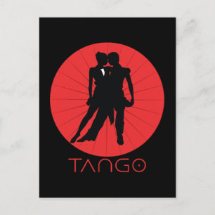 Tango Dancers Postkarte