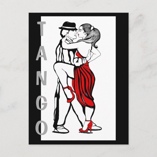 Tango Dancers Postkarte (Vorderseite)
