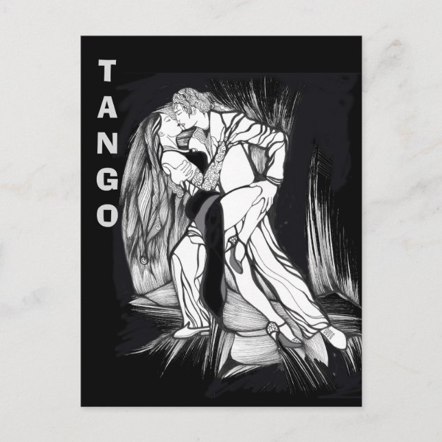 Tango Dancers Postkarte (Vorderseite)