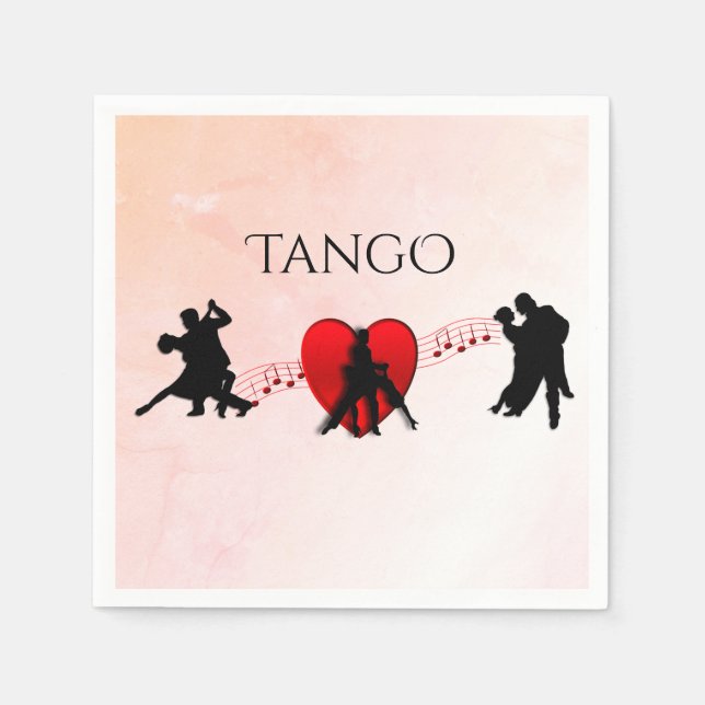 Tango Dancers Serviette (Vorderseite)