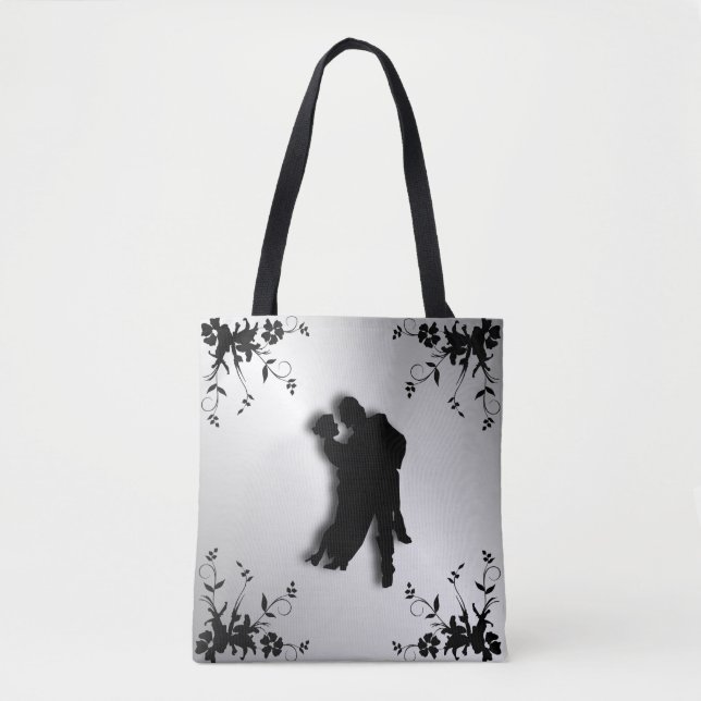 Tango Dancers Silhouette 1 Silver (Vorderseite)