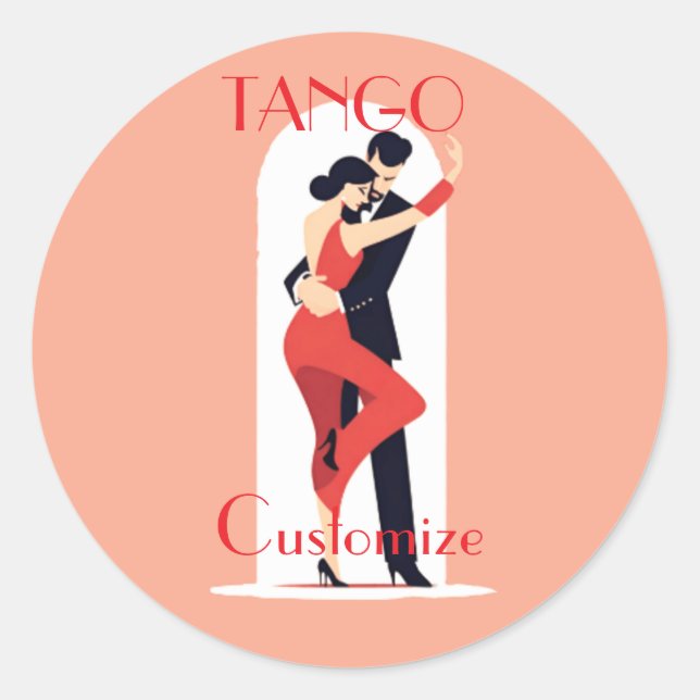 Tango Dancers Thunder_Cove Runder Aufkleber (Vorderseite)