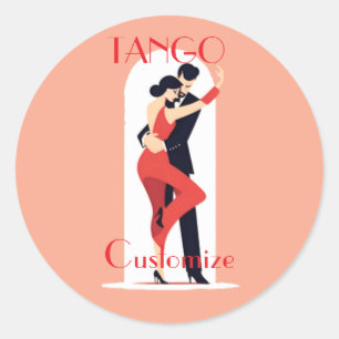 Tango Dancers Thunder_Cove Runder Aufkleber