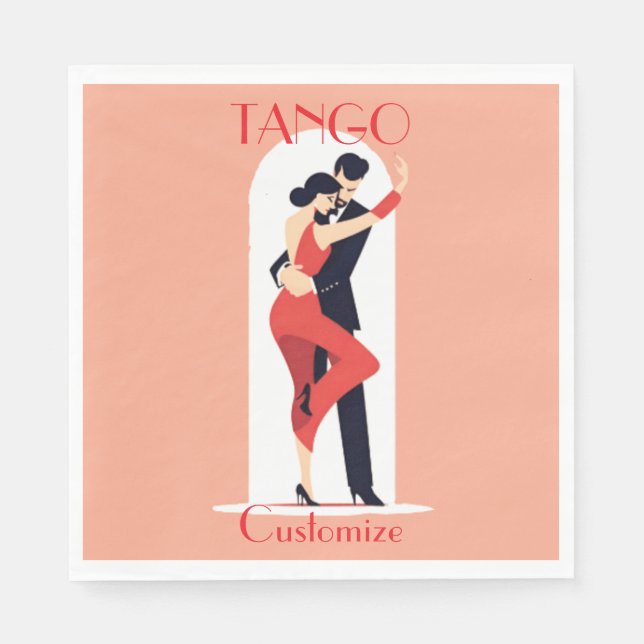 Tango Dancers Thunder_Cove Serviette (Vorderseite)