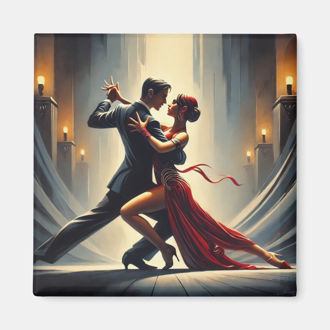 Tango Dancing Couple Magnet (Vorne)