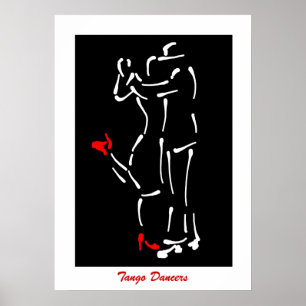 Tango! Design der Tänzer (Red Shoes) Poster
