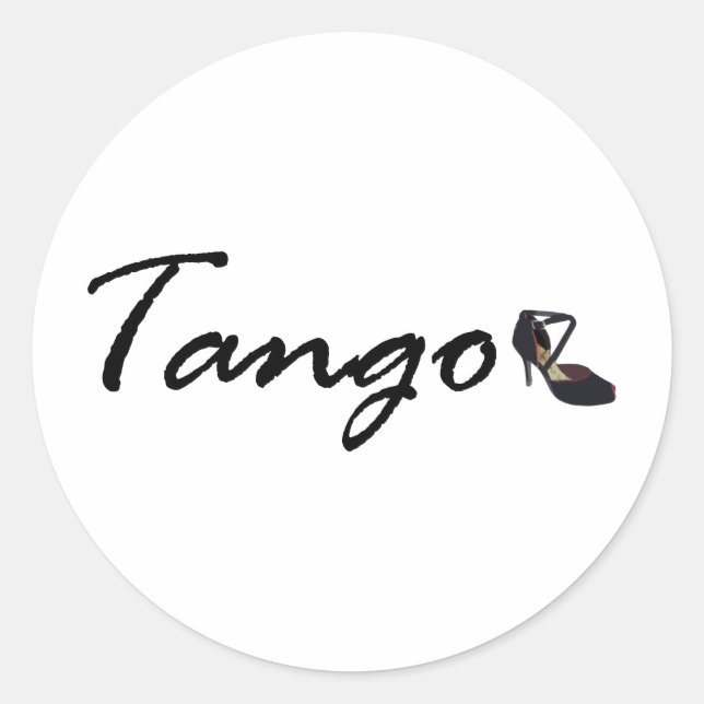 Tango Exklusives Design! Runder Aufkleber (Vorderseite)