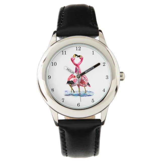 Tango Flamingo Armbanduhr (Vorderseite)