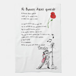 Tango MI Buenos Aires Querido Geschirrtuch