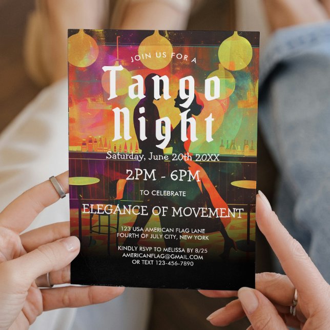 Tango Party und Tango Tänzer Einladung (Von Creator hochgeladen)