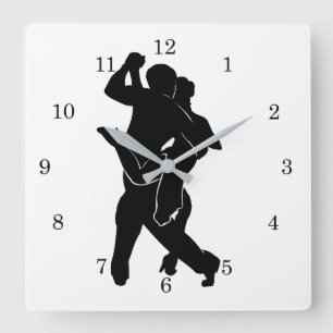Tango Quadratische Wanduhr