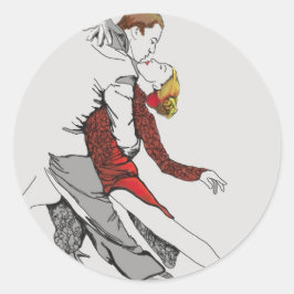Tango Romance Runder Aufkleber