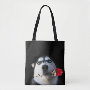 Tango?  Schöne Husky und Rose Tote Tag