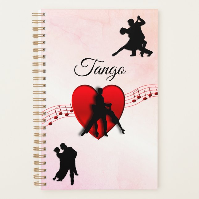 Tango Tänze Ich höre Neues Drehung Design Planer (Vorderseite)