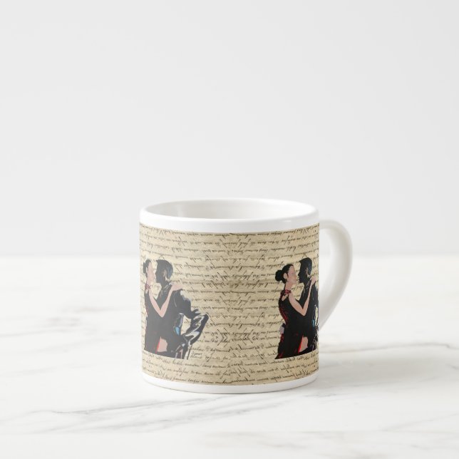 Tango-Tänzer Espressotasse (Vorderseite Rechts)