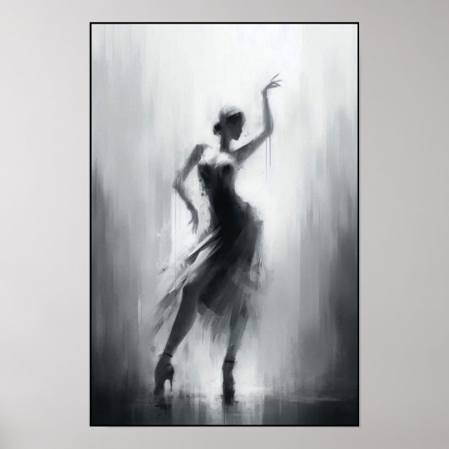 Tango-Tänzer in expressiver Bewegung Poster (Vorne)
