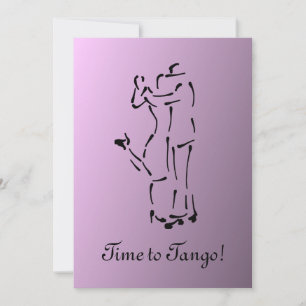 Tango-Tänzer mit individualisierbarem Slogan Einladung