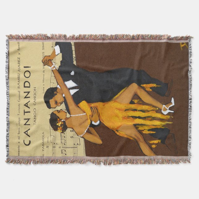 Tango-Tänzer-Wurfs-Decke Decke (Vorderseite)