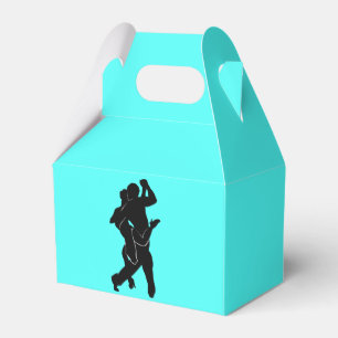 Tango-Tänzerpaar Geschenkbox - Ihre Farbe - Text Geschenkschachtel