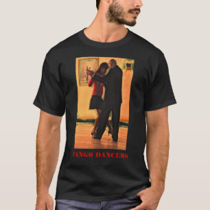 Tango-Tänzerschwarzes T-Shirt