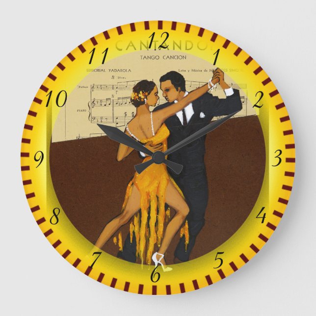 TANGO-Uhr Große Wanduhr (Vorderseite)