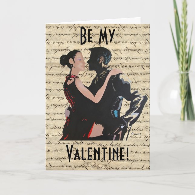 Tangotänzer Feiertagskarte (Vorderseite)