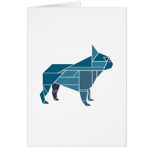 Tangram Frenchie, blau (Vorne)