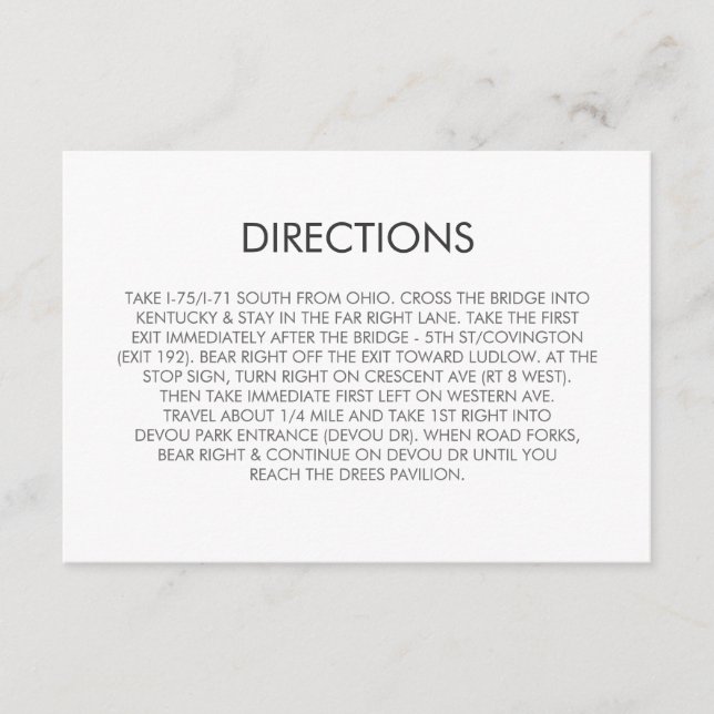 Tangram Heart Wedding Directors Card Begleitkarte (Vorderseite)