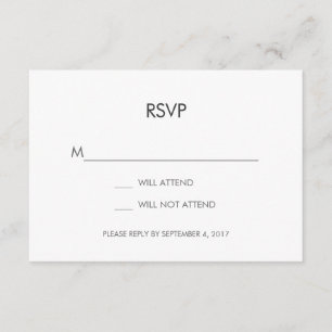 Tangram Heart Wedding RSVP Card