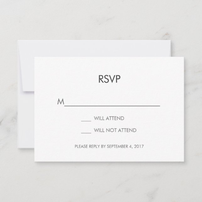 Tangram Heart Wedding RSVP Card (Vorderseite)