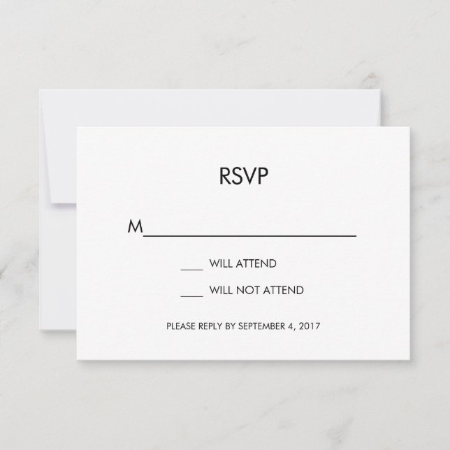 Tangram Heart Wedding RSVP Card Black Gold Silver Karte (Vorderseite)