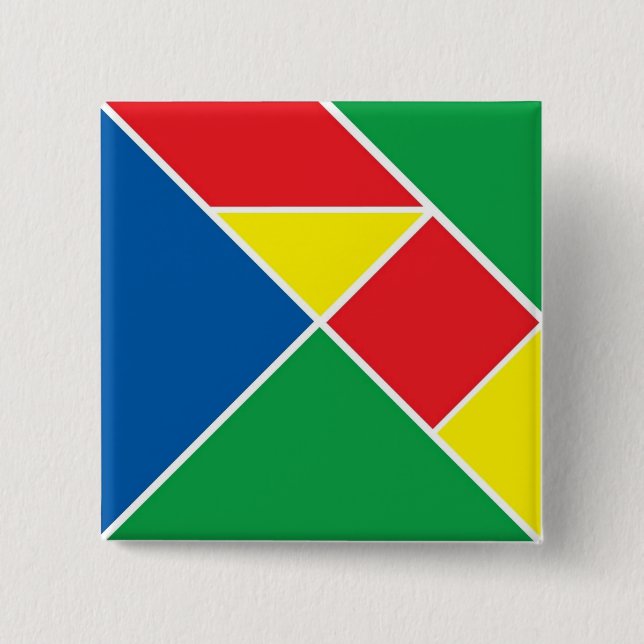 Tangram-Knopf Button (Vorderseite)