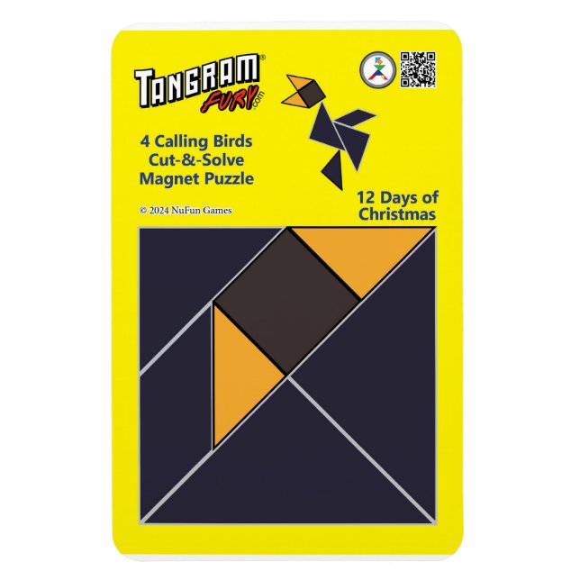 Tangram Magnet Puzzle - 4 ruft Vögel an (Vertikal)