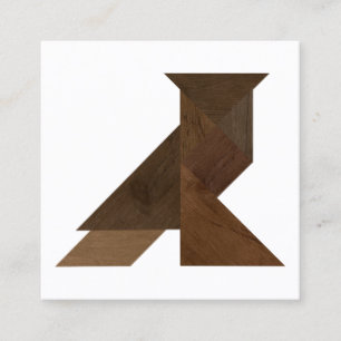 Tangram Owl Woods Modern Design Quadratische Visitenkarte