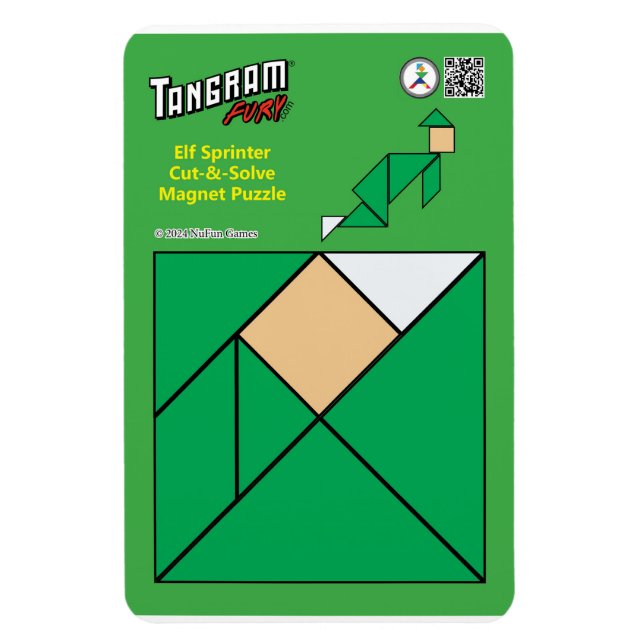 Tangram Quirky Elf Magnet - Sprinter (Vertikal)