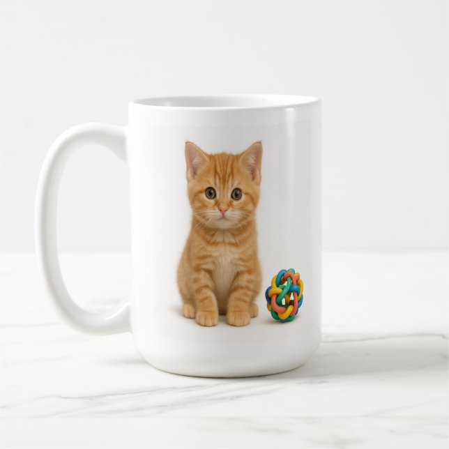 Tangy Trouble - Orange Tabby Kitten Kaffeetasse (Links)