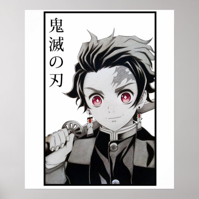 Tanjiro Demon Slayer Kimetsu No Yaiba Anime Poster (Vorne)