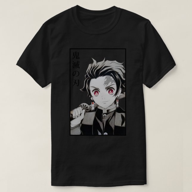 Tanjiro Demon Slayer Kimetsu No Yaiba Anime T-Shirt (Design vorne)