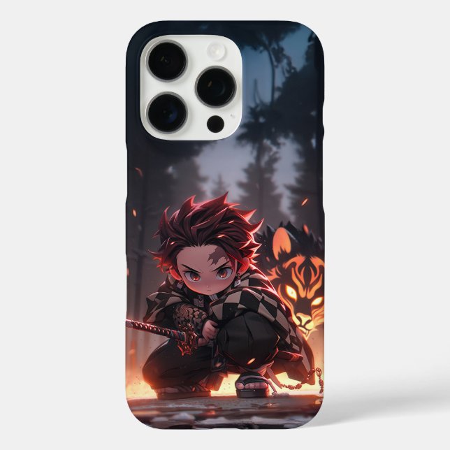 Tanjiro Kamado Dämonenjäger Chibi Case-Mate iPhone Hülle (Rückseite)