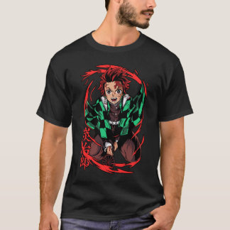 Tanjiro Sonnenatmung Anime-Kunst T-Shirt