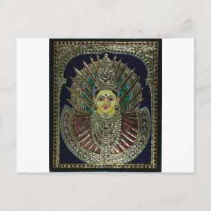 Tanjore Adi Parashakti Malerei Postkarte