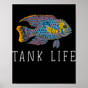 Tank Aquarium Hobby Oscar Cichlid Aquarium Poster