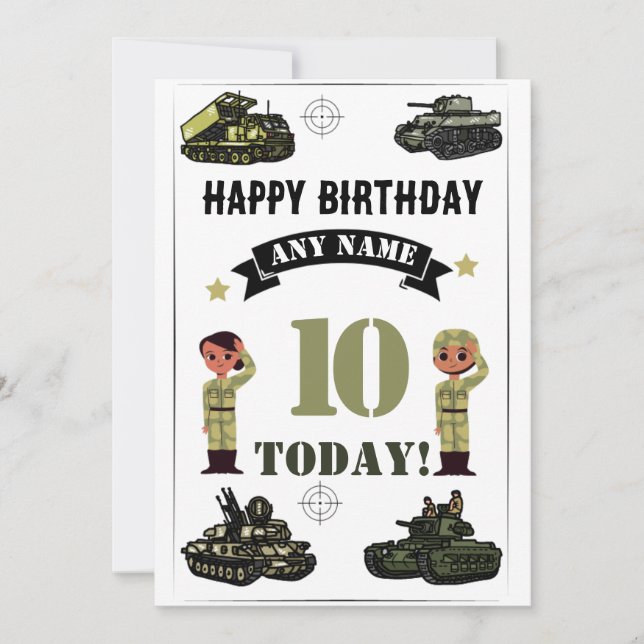 Tank Birthday Feiertagskarte (Vorderseite)