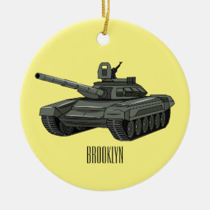 Tank-Cartoon-Abbildung Keramik Ornament