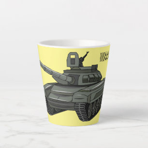 Tank-Cartoon-Abbildung Milchtasse
