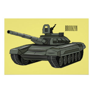 Tank-Cartoon-Abbildung Poster