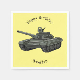Tank-Cartoon-Abbildung Serviette